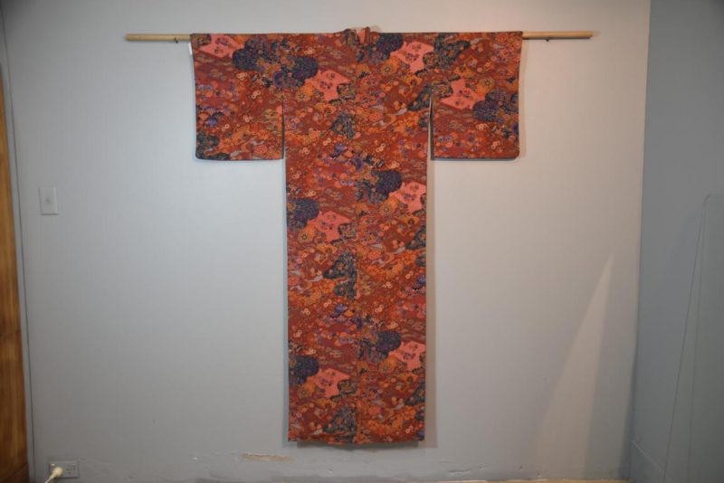 Japanese Silk Crepe Vintage Kimono