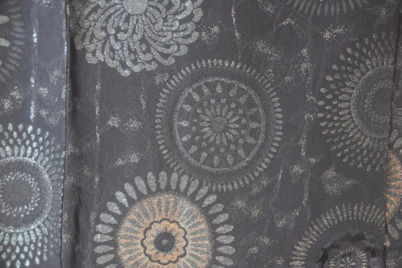 Metallic Thread Vintage Silk Haori Jacket - Image 8