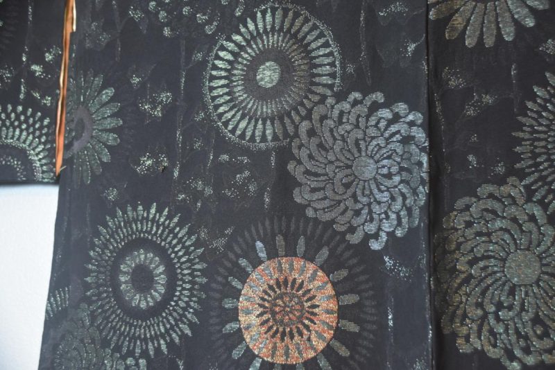 Metallic Thread Vintage Silk Haori Jacket - Image 7