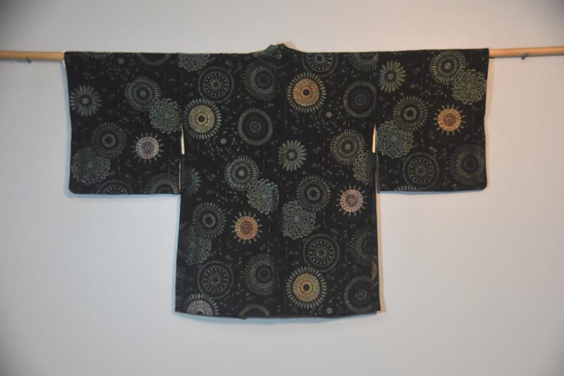Metallic Thread Vintage Silk Haori Jacket - Image 6