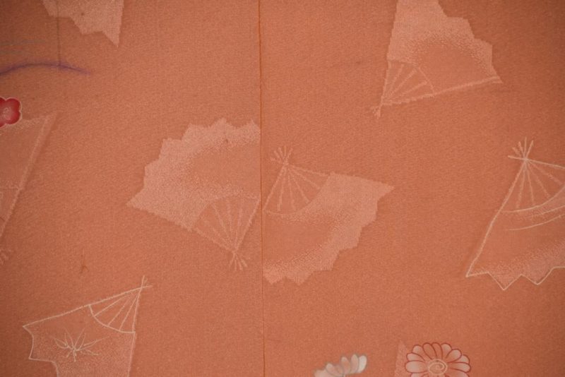 Pink Jacquard Vintage Silk Haori Jacket - Image 2
