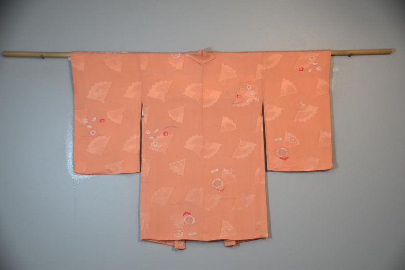 Pink Jacquard Vintage Silk Haori Jacket