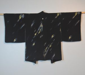 Metallic Gold Rays Vintage Silk Haori Jacket