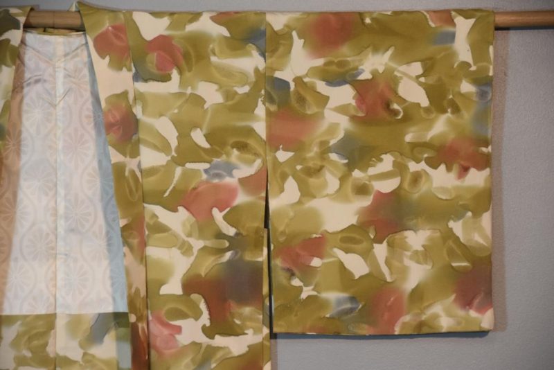 Water Colors Vintage Silk Haori Jacket - Image 4