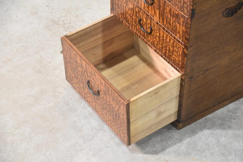 Burled Mulberry Hikidashi Drawer Chest  Width:333mm - Image 9