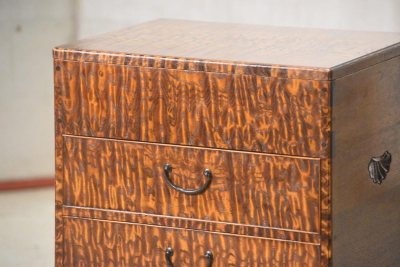 Burled Mulberry Hikidashi Drawer Chest  Width:333mm - Image 3