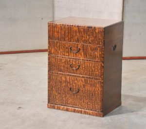 Burled Mulberry Hikidashi Drawer Chest  Width:333mm