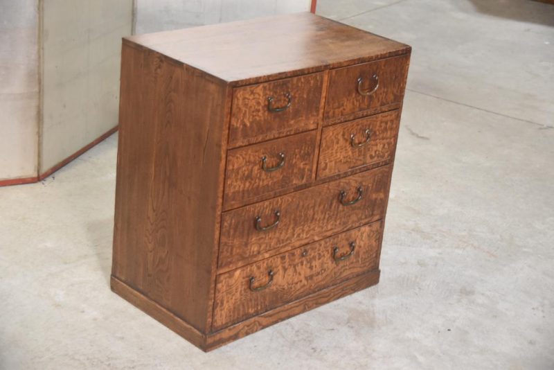 Burled Mulberry Hikidashi Drawer Chest  Width:605mm - Image 9