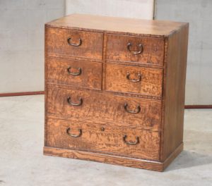 Burled Mulberry Hikidashi Drawer Chest  Width:605mm