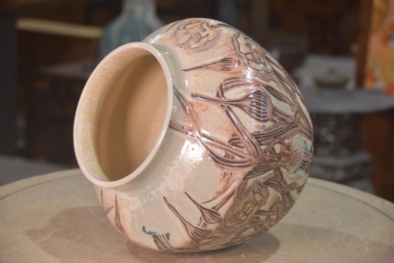 Japanese Art Nouveau Style Vase Width:270mm - Image 5