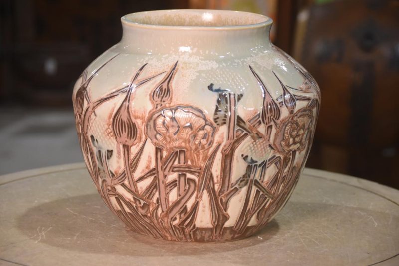Japanese Art Nouveau Style Vase Width:270mm - Image 4