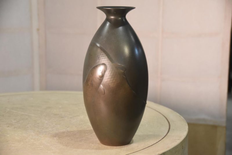 Bronze Koi Vase Height:240mm