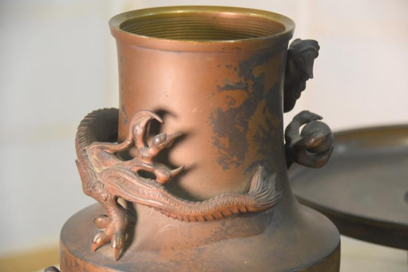 Japanese Dragon Usubata (Ikenobu Vase) Width:300mm - Image 5