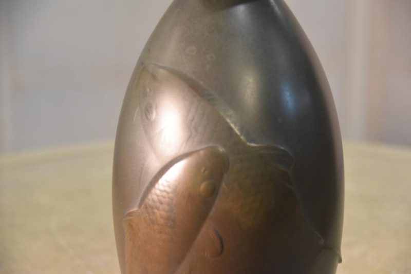 Bronze Koi Vase Height:240mm - Image 4