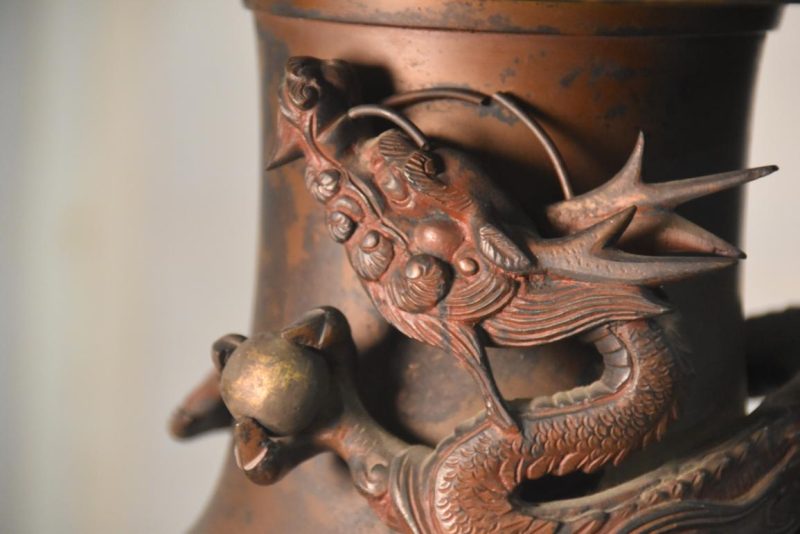 Japanese Dragon Usubata (Ikenobu Vase) Width:300mm - Image 2