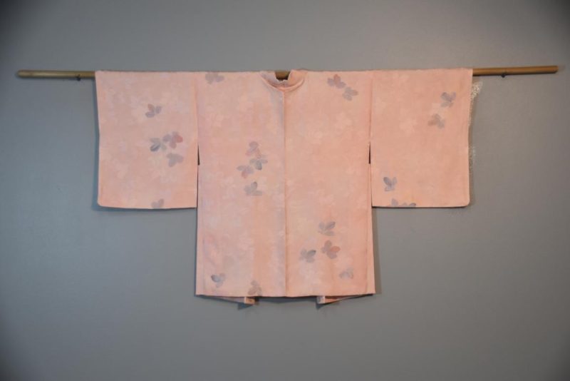 Pink Jacquard Vintage Silk Haori Jacket