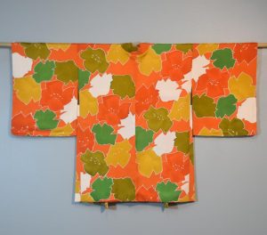 Dynamic Floral Vintage Silk Haori Jacket