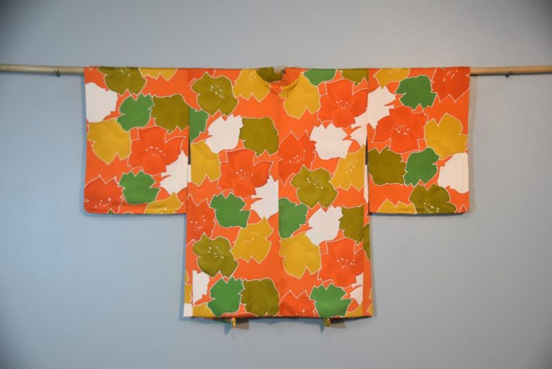 Dynamic Floral Vintage Silk Haori Jacket