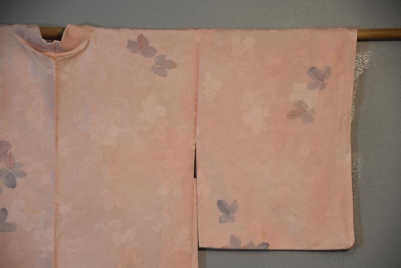 Pink Jacquard Vintage Silk Haori Jacket - Image 3