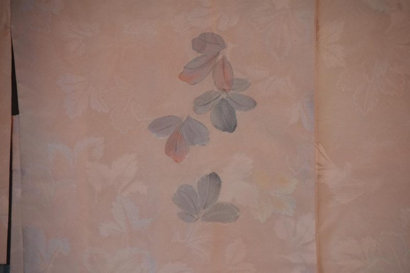 Pink Jacquard Vintage Silk Haori Jacket - Image 2