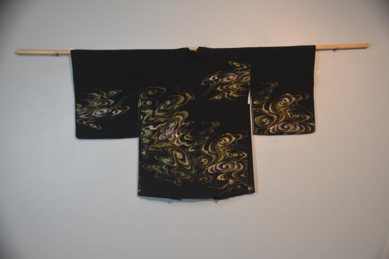Metallic Swirls Vintage Silk Haori Jacket