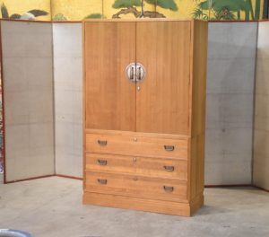 Japanese Vintage Kamo Wedding Chest (2 Sections) Width:1060mm