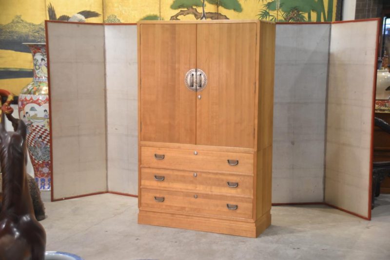 Japanese Vintage Kamo Wedding Chest (2 Sections) Width:1060mm