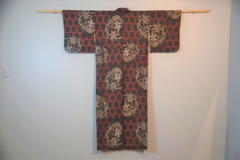 Japanese Silk Oshima Vintage Kimono