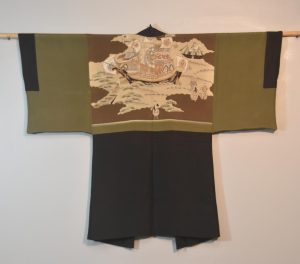 Vintage Japanese Silk Mans Haori (Kimono Jacket)