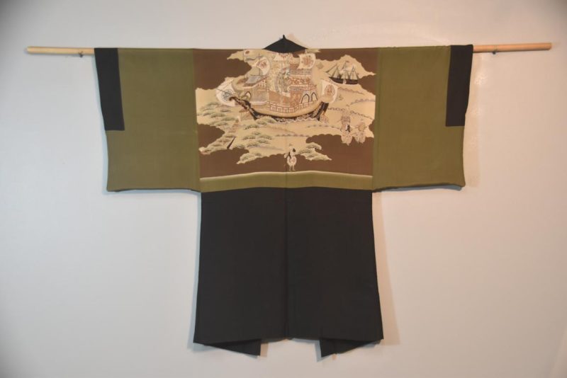 Vintage Japanese Silk Mans Haori (Kimono Jacket)