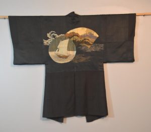 Vintage Japanese Silk Mans Haori (Kimono Jacket)