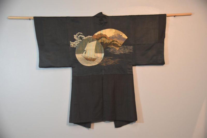 Vintage Japanese Silk Mans Haori (Kimono Jacket)