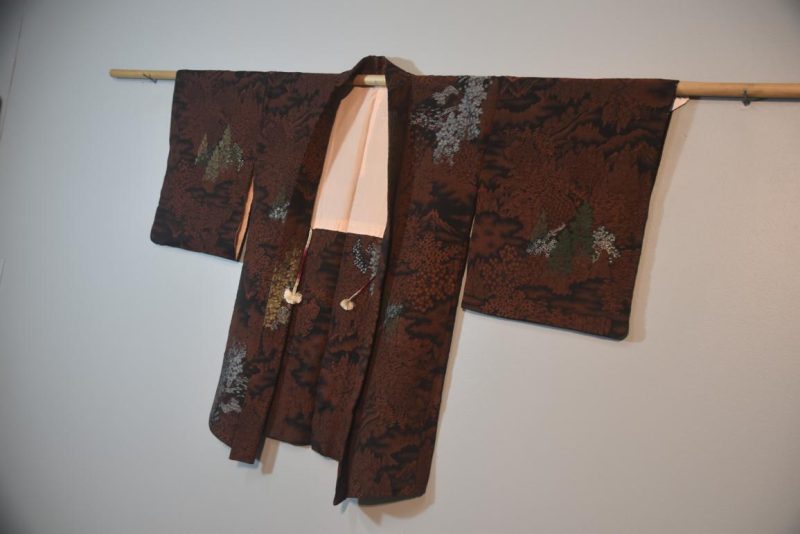 Lacquered Thread Vintage Silk Haori Jacket - Image 5