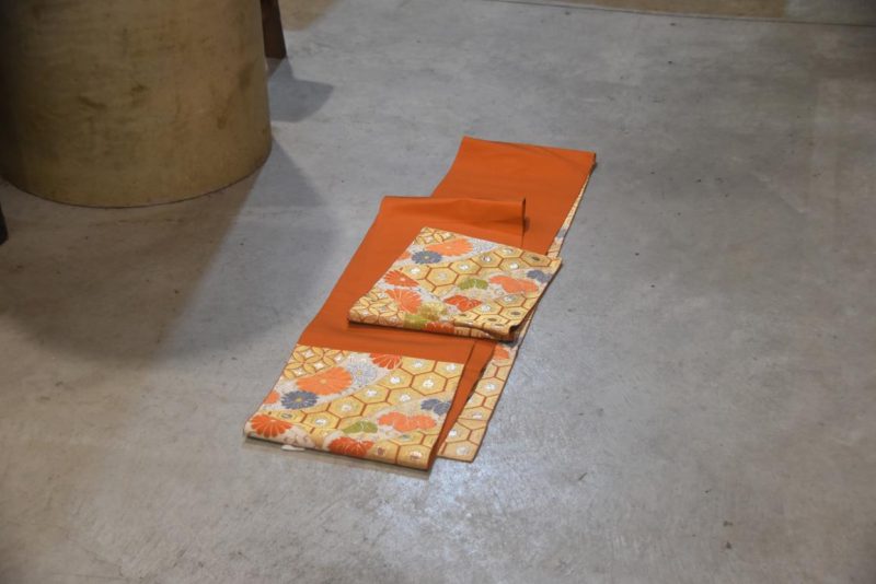Japanese Chrysanthemum Vintage Table Runner / Obi - Image 7