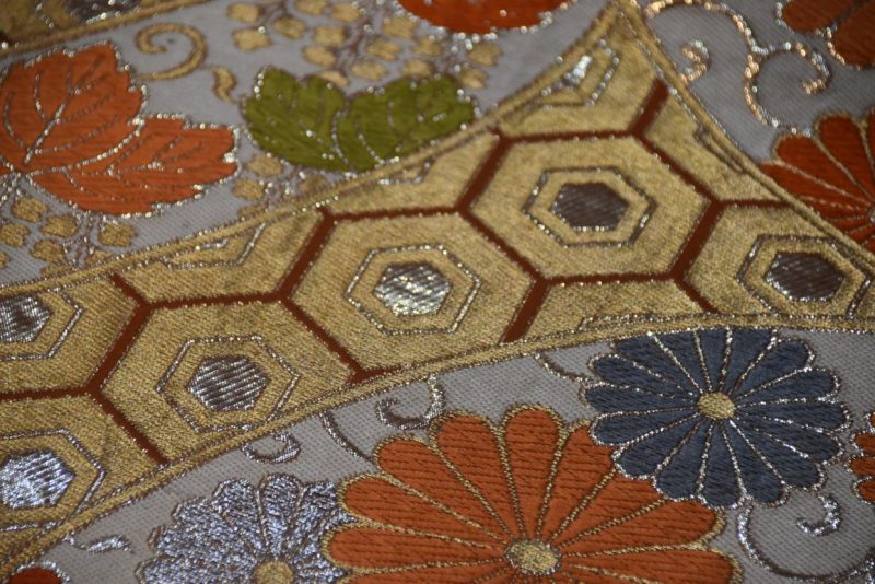 Japanese Chrysanthemum Vintage Table Runner / Obi - Image 4