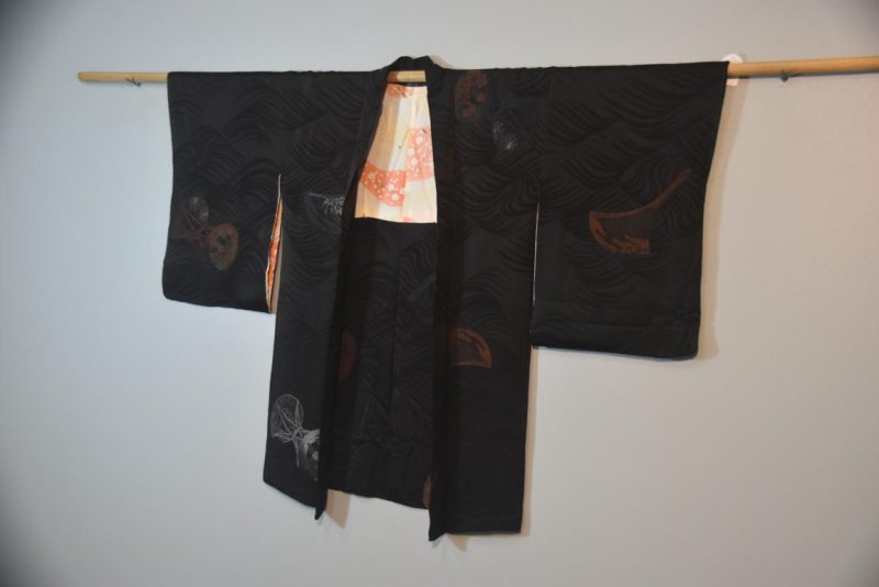 Silk Haori Jacket with Lacquered Metallic Thread - Image 4
