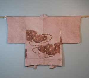 Vintage Shibori Design Silk Haori Jacket