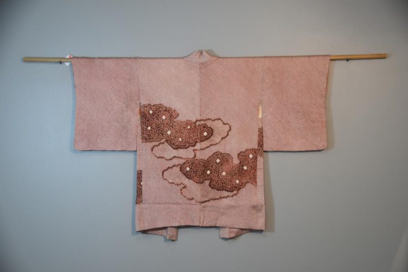 Vintage Shibori Design Silk Haori Jacket