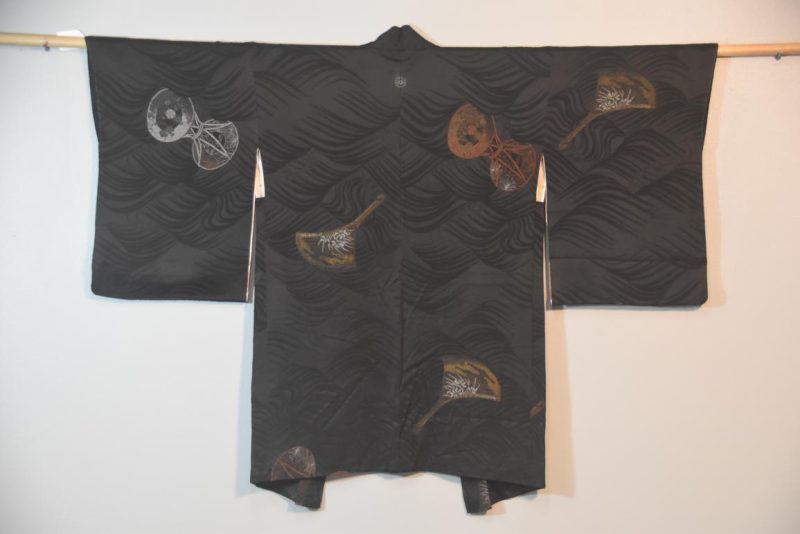 Silk Haori Jacket with Lacquered Metallic Thread - Image 7
