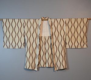 Wavy Lines Silk Vintage Haori Jacket