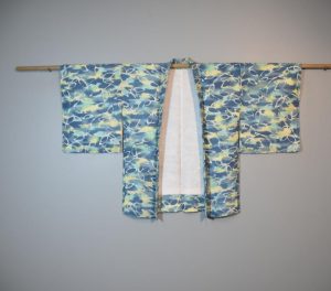 Aqua and Lemon Vintage Haori Jacket