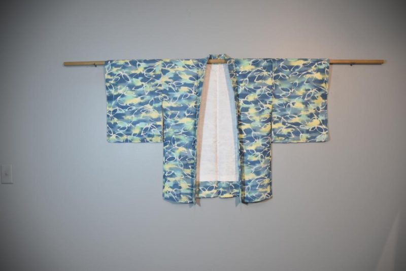 Aqua and Lemon Vintage Haori Jacket