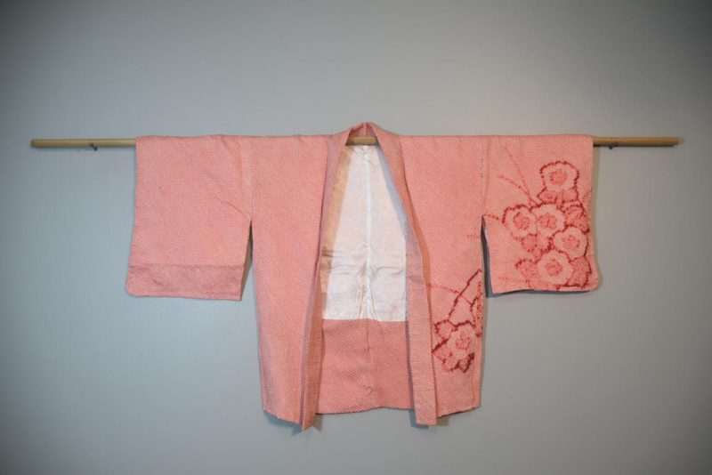 Vintage Shibori Design Silk Haori Jacket