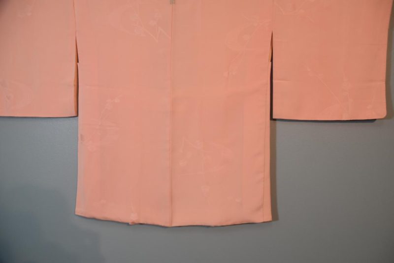 Pale Pink Silk Jacquard Vintage Haori Jacket - Image 5