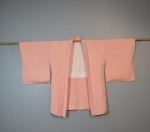 Pale Pink Silk Jacquard Vintage Haori Jacket
