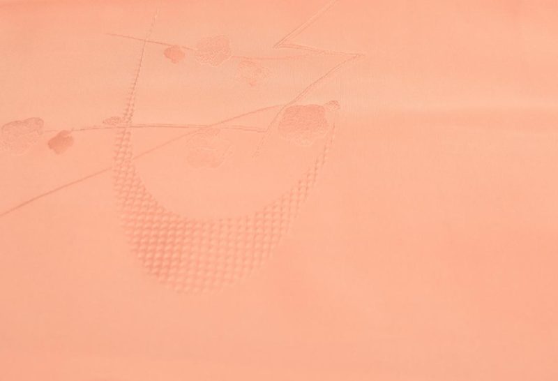 Pale Pink Silk Jacquard Vintage Haori Jacket - Image 2