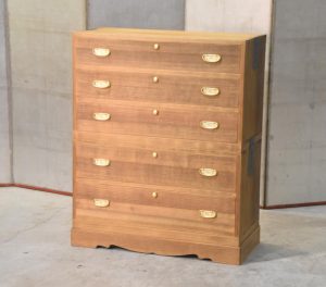 Vintage 5 Drawer Clothing Chest (2 Sections) and base Width:880mm