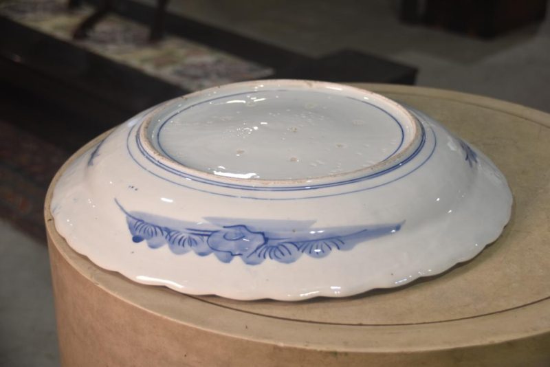 Japanese Blue and White Porcelain Plate Width:450mm - Image 8