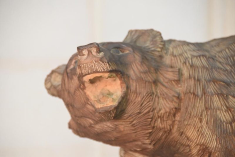 Carved Wooden Hokkaido Bear Width:360mm - Image 5