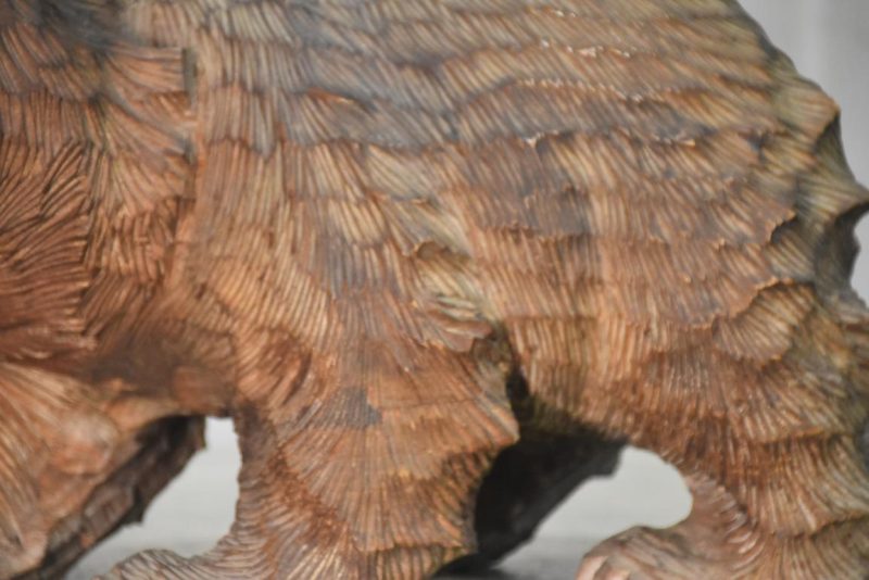 Carved Wooden Hokkaido Bear Width:360mm - Image 2